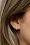 Heliophilia Silver Pendientes de Plata de Ley 925 con Baño de Oro y Circón